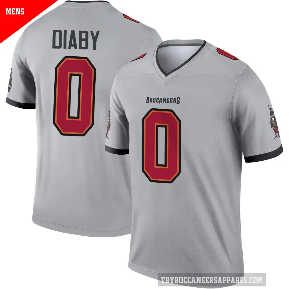 Men's Tampa Bay Buccaneers ＃0 Yaya Diaby Gray Legend Inverted Jersey
