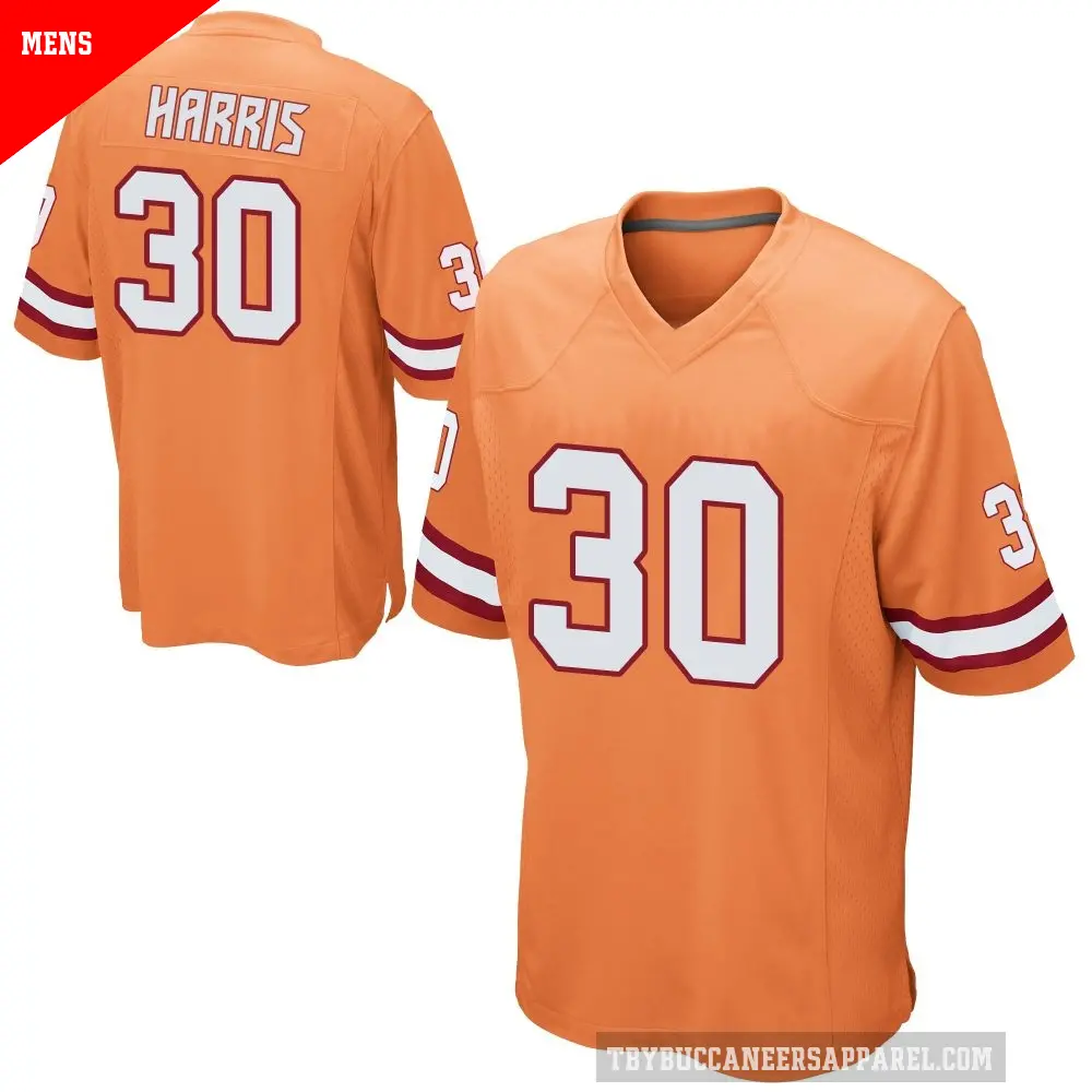 Men's Tampa Bay Buccaneers ＃30 Jacob Harris Orange Game Alternate Jersey