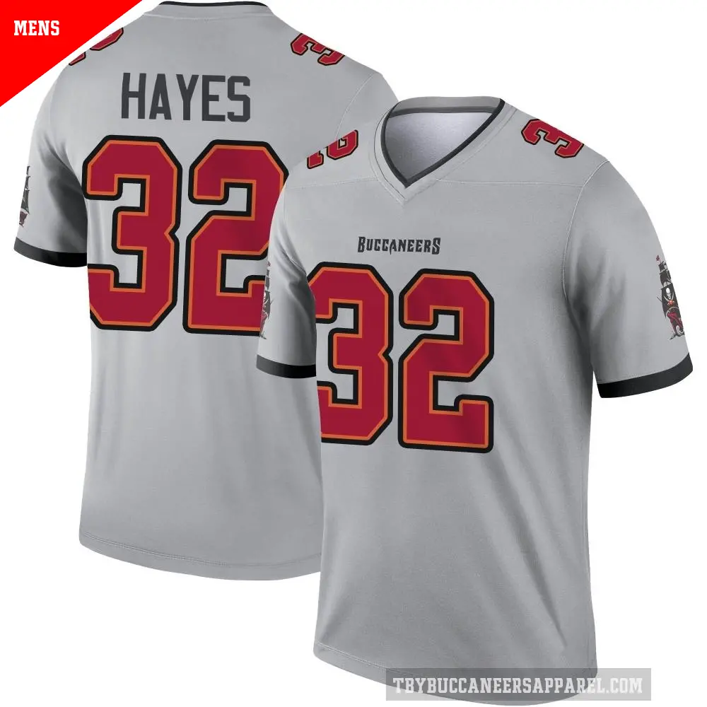 Men's Tampa Bay Buccaneers ＃32 Josh Hayes Gray Legend Inverted Jersey