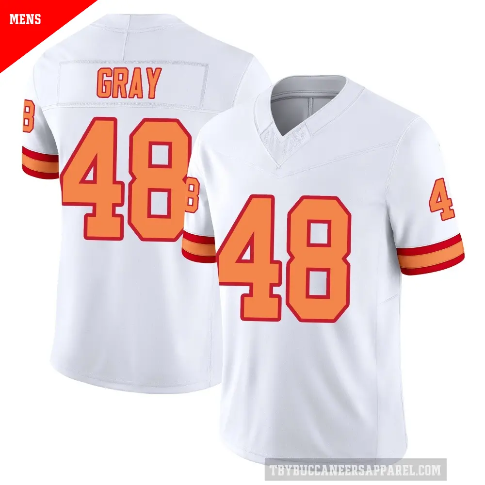Men's Tampa Bay Buccaneers ＃48 J.T. Gray White Limited '76 Vapor F.U.S.E. Jersey