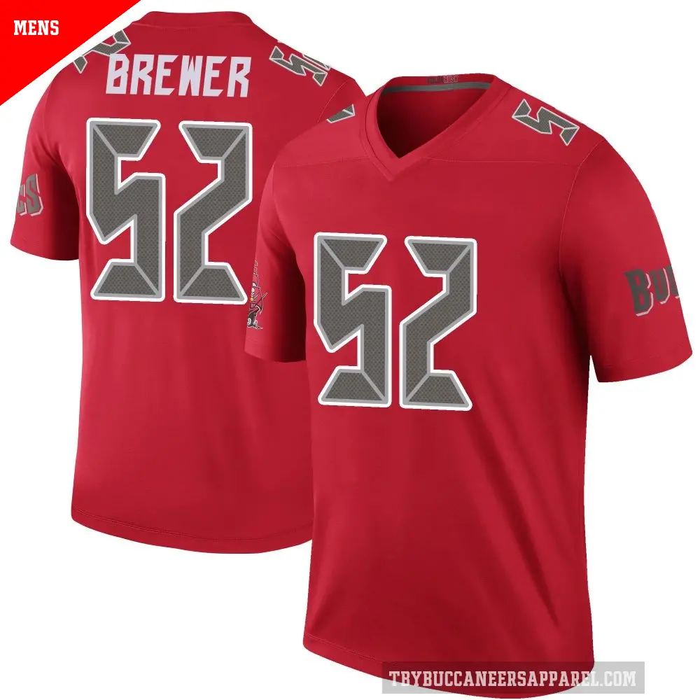 Men's Tampa Bay Buccaneers ＃52 C.J. Brewer Red Legend Color Rush Jersey