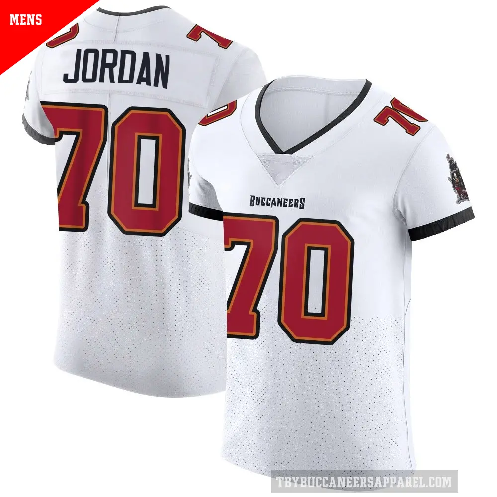 Men's Tampa Bay Buccaneers ＃70 Michael Jordan White Elite Vapor Jersey