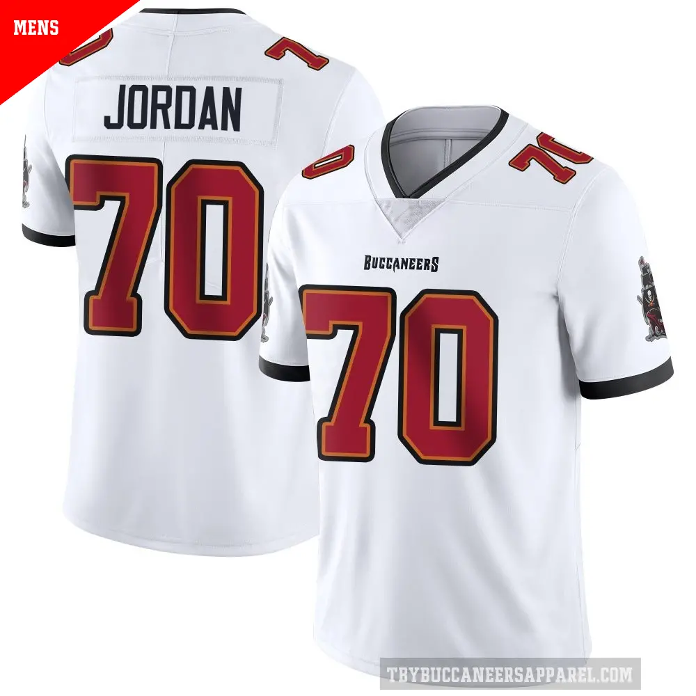 Men's Tampa Bay Buccaneers ＃70 Michael Jordan White Limited Vapor Untouchable Jersey