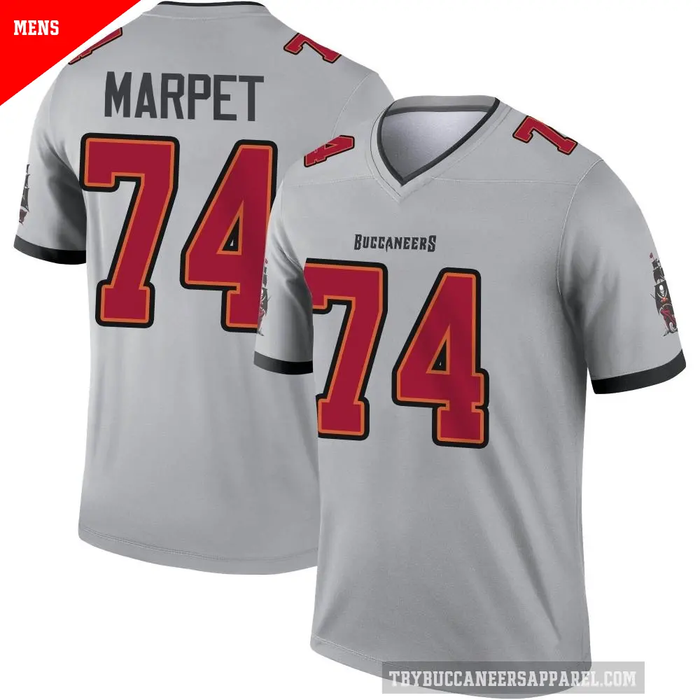 Men's Tampa Bay Buccaneers ＃74 Ali Marpet Gray Legend Inverted Jersey