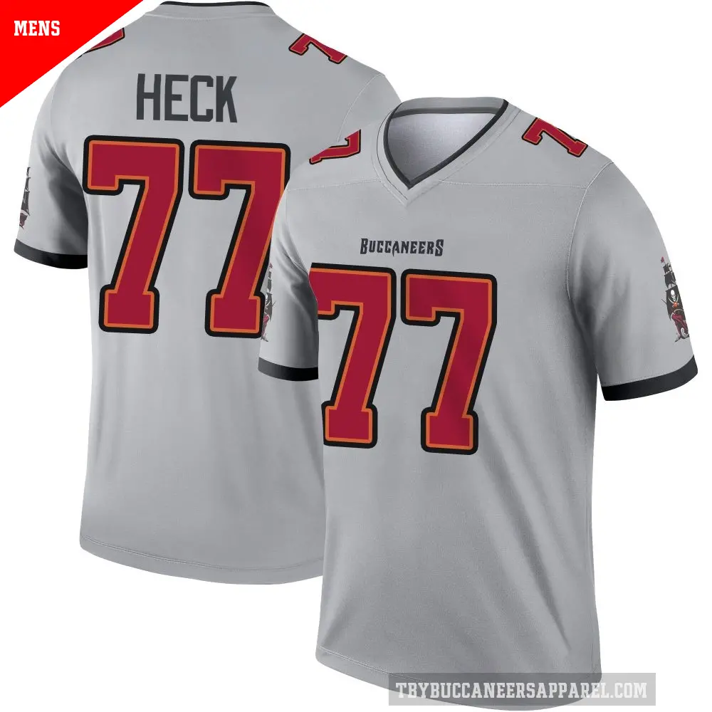 Men's Tampa Bay Buccaneers ＃77 Charlie Heck Gray Legend Inverted Jersey