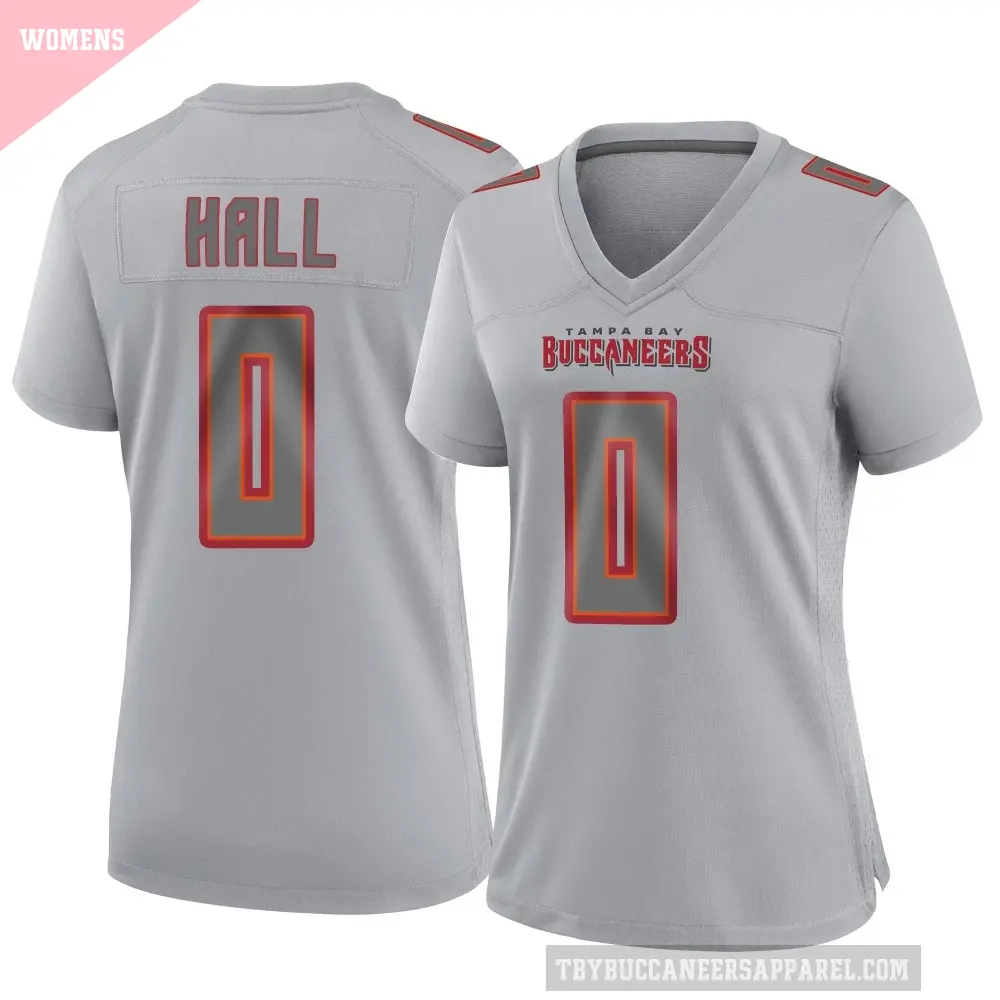 Women's Tampa Bay Buccaneers ＃0 Kemon Hall Gray Game Atmosphere Fashion Jersey