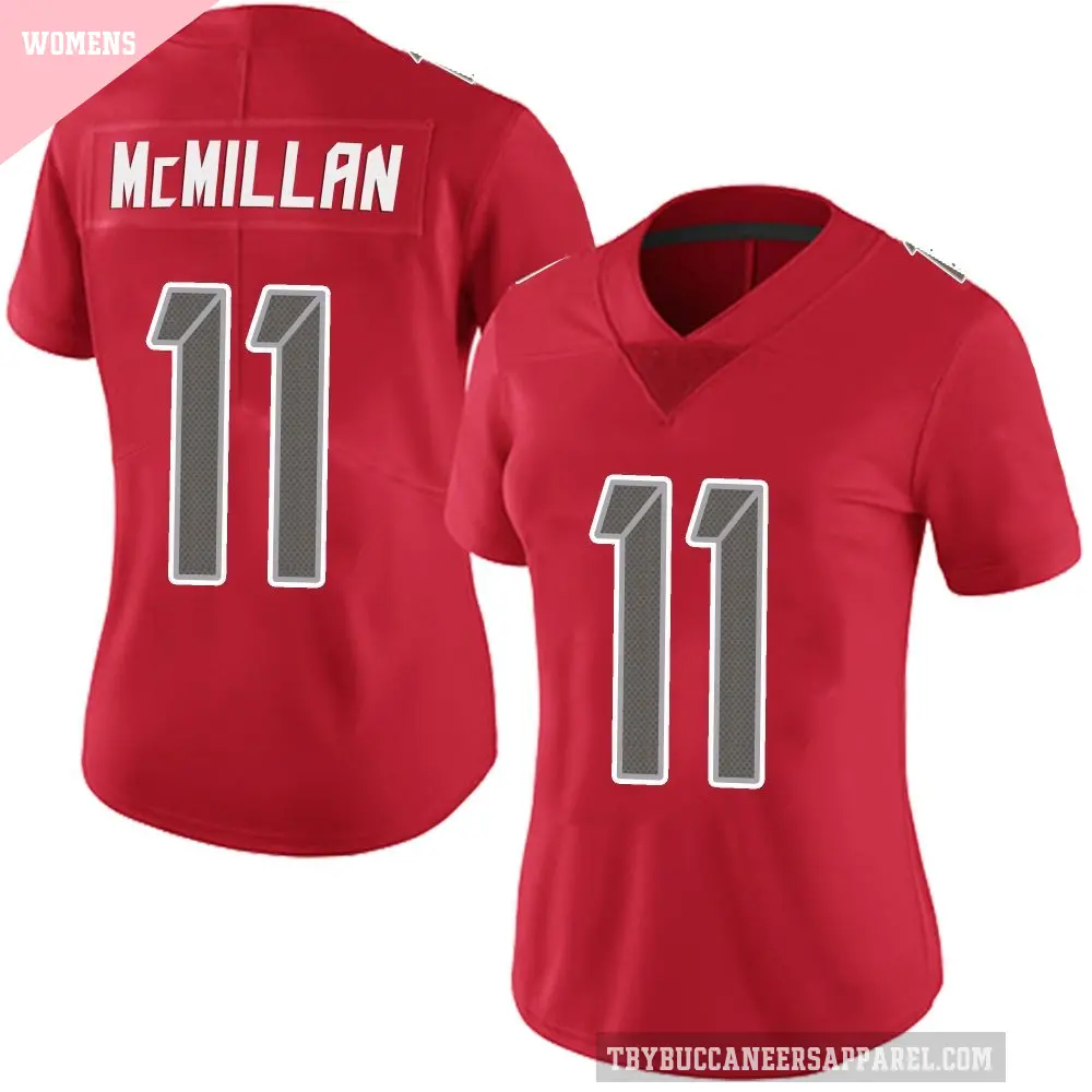 Women's Tampa Bay Buccaneers ＃11 Jalen McMillan Red Limited Team Color Vapor Untouchable Jersey