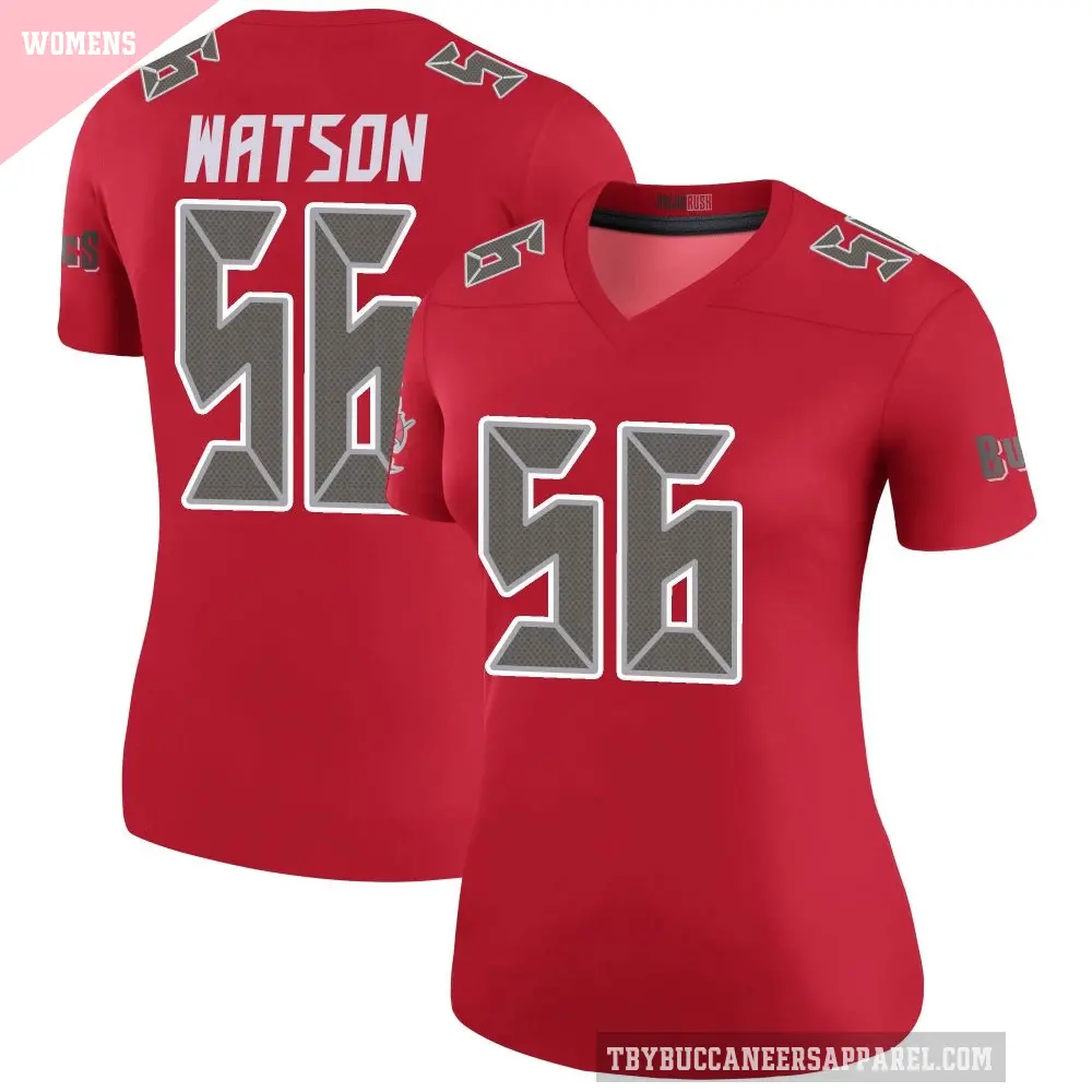 Women's Tampa Bay Buccaneers ＃56 Desmond Watson Red Legend Color Rush Jersey