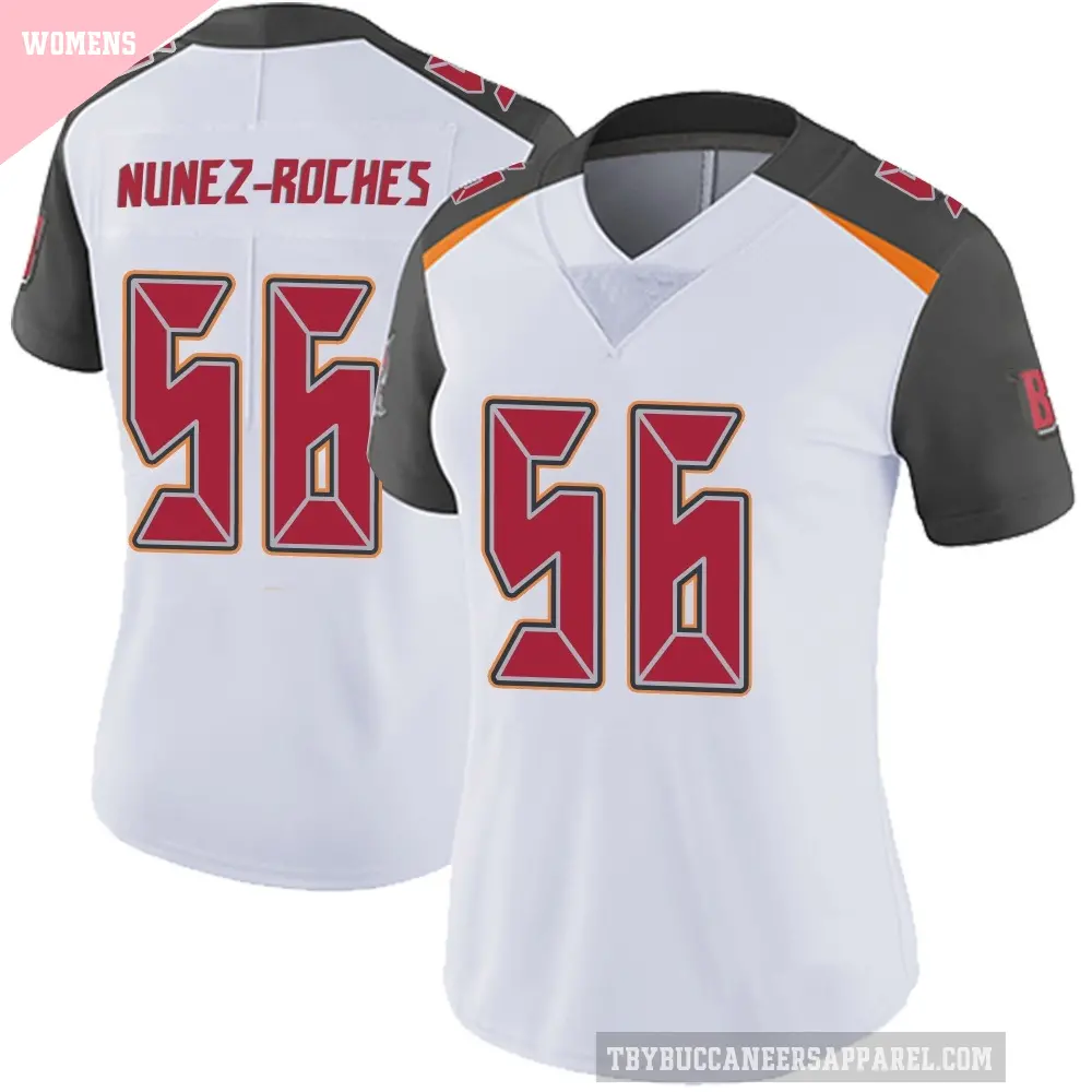Women's Tampa Bay Buccaneers ＃56 Rakeem Nunez-Roches White Limited Vapor Untouchable Jersey