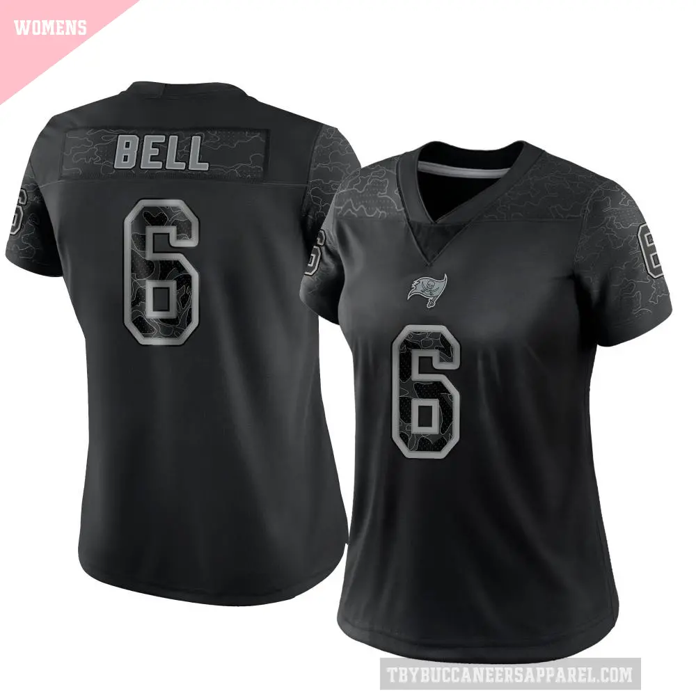 Women's Tampa Bay Buccaneers ＃6 Le'Veon Bell Black Limited Reflective Jersey