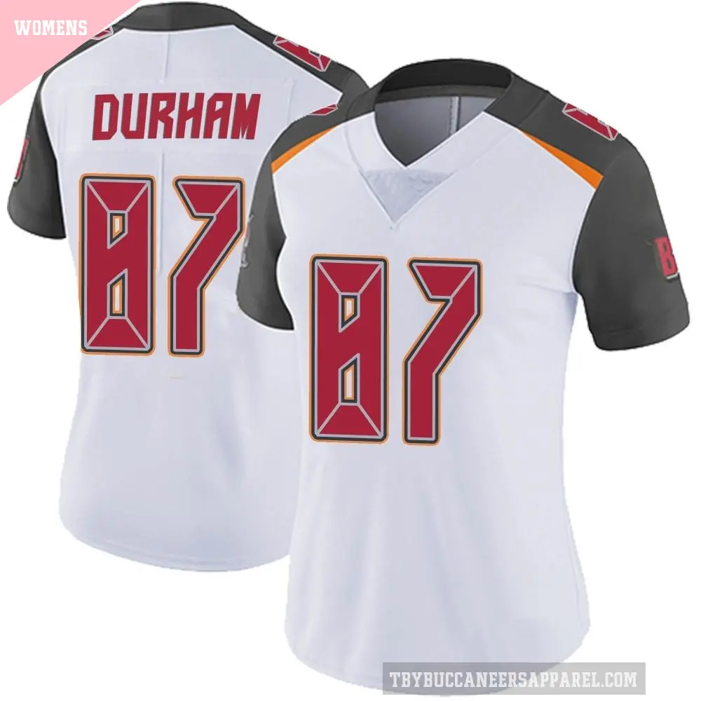 Women's Tampa Bay Buccaneers ＃87 Payne Durham White Limited Vapor Untouchable Jersey