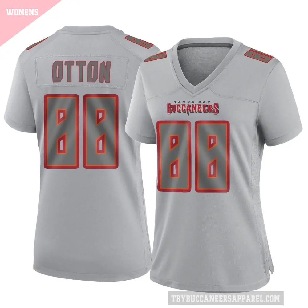 Women's Tampa Bay Buccaneers ＃88 Cade Otton Gray Game Atmosphere Fashion Jersey