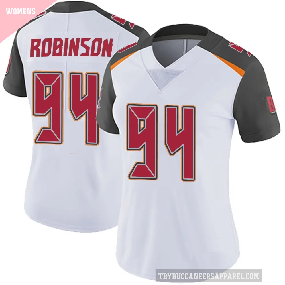 Women's Tampa Bay Buccaneers ＃94 A'Shawn Robinson White Limited Vapor Untouchable Jersey