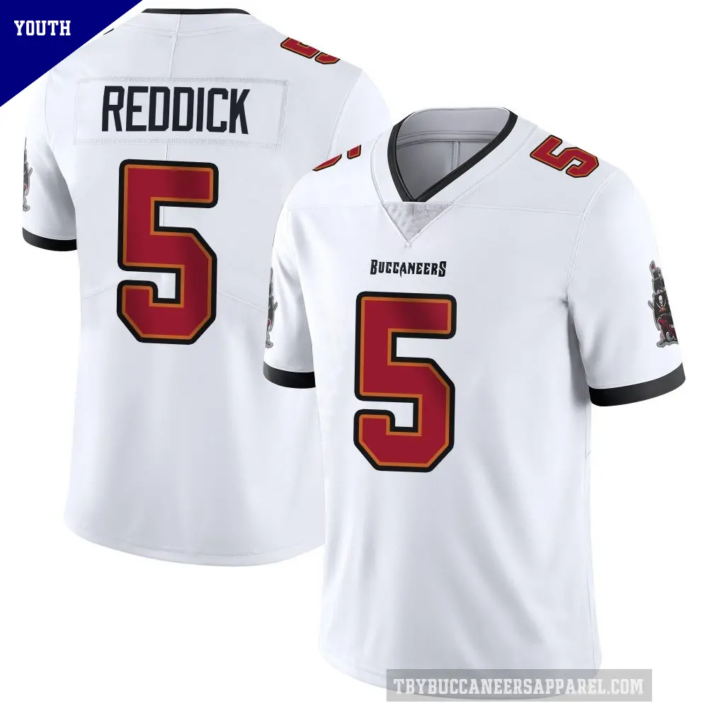 Youth Tampa Bay Buccaneers ＃5 Haason Reddick White Limited Vapor Untouchable Jersey