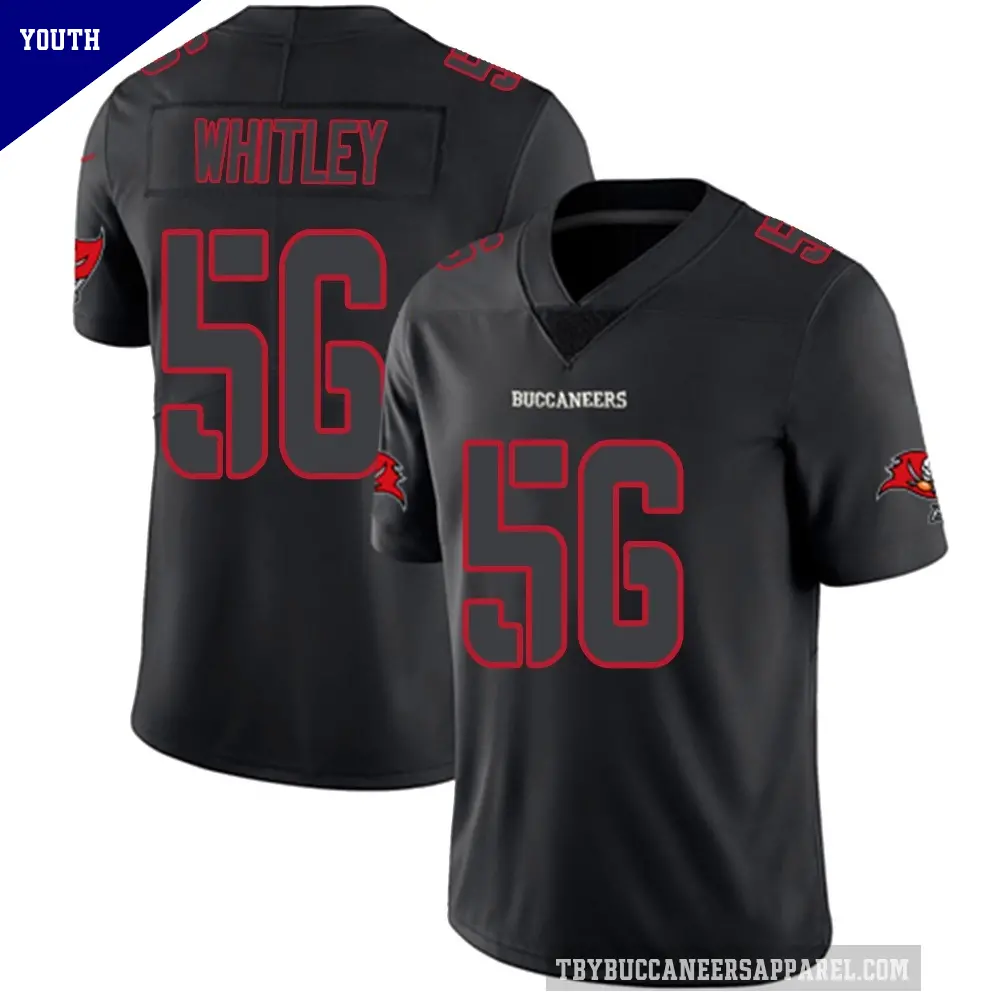 Youth Tampa Bay Buccaneers ＃56 Benton Whitley Black Impact Limited Jersey