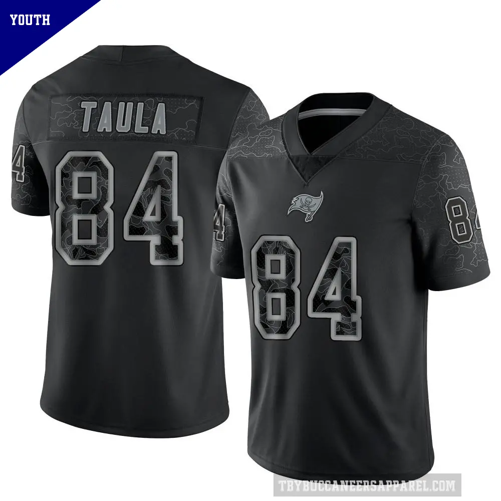 Youth Tampa Bay Buccaneers ＃84 Tanner Taula Black Limited Reflective Jersey