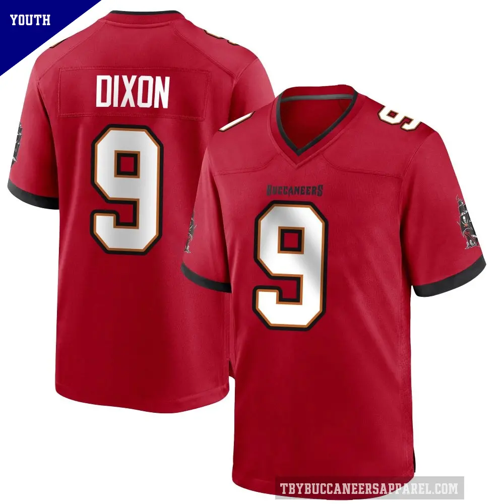 Youth Tampa Bay Buccaneers ＃9 Riley Dixon Red Game Team Color Jersey